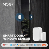 Tuya ZigBee/Wifi Smart Window Door Gate Sensor Detector Smart Home Security Alarm System Smart Life Tuya App Remote Control