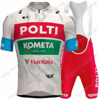 2024 Team Polti Kometa Cycling Jersey Set Summer Cycling Clothing Men's Short Sleeve Kit Road Bike Shirt Suit Bicycle Bib Shorts