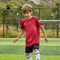 KELME Kid Soccer Jersey Football Uniform Summer Customized Suit Shark Training Team Uniform Sportswear Child 3803169
