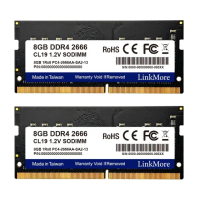 【LinkMore】DDR4 2666 16GB(8GBx2筆記型記憶體 2入組/NB專用)