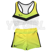 Haikyuu Team Itachiyama 3D Printed Active Wear Set Combo Outfit Yoga Fitness Soft Shorts Women For G