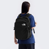 【The North Face 官方旗艦】北面男女款黑色舒適背負大容量休閒後背包｜8B1ZKX7