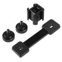 HFES Triple Hot Shoe Mount Adapter Extension Bracket Holder Microphone Stand Adapter For Zhiyun Smooth 4 DJI OSMO Mobile 2