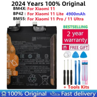 2024 Year 100% Original For Xiaomi Battery BP42 BM4X BM55 For Xiaomi Mi11 Lite / Mi 11 / 11 Pro / 11 Ultra Replacement Bateria