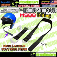 Tali Ikat Topi Keledar Motor Helmet Belt D Ring Helmet Strap Set MS88 SGV APOLLO NS88 RS88 BKP88 WS8