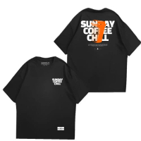 T-shirt/Kaos keren termurah Sunday Coffee Chill.. Katun Baju Combed Oblong Oversize Outleader.co Dis