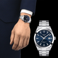 TISSOT 天梭 官方授權 GENTLEMAN 80小時矽游絲紳士機械手錶 母親節送禮推薦 T1274071104100