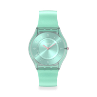 【SWATCH】SKIN超薄系列手錶 PASTELICIOUS TEAL 男錶 女錶 瑞士錶 錶(34mm)