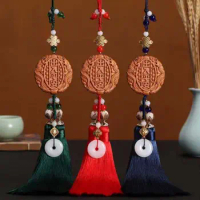 Exquisite Buddha Fu Figurines Pendants Elegant Chinese Knot Hanging Ornaments Creative Handmade Decorative Statuette