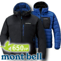 【Mont-Bell 日本 Colorado Parka 男650FP雙面連帽外套 黑/深藍】1101492/雙面連帽外套