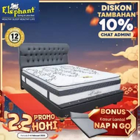 Elephant Castle Hypertop Set Springbed [120 x 200 cm/ Khusus JABODETABEK] 120 x 200 white