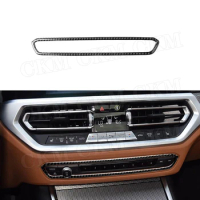 Carbon Fiber Car Audio Player CD Panel Multimedia Buttons Decorative Frame Trim Stickers For BMW G20 G28 2019 2020