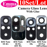 10pcs/lot, Rear Back Camera Lens Glass for Xiaomi Note 10 Pro 11S 12T 10s 11 Pro 4G 10ProMax 12s 12Pro 5G With Glue
