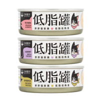 【汪喵星球】貓咪低脂主食罐（無人工膠類） 80g*24入組(貓罐)
