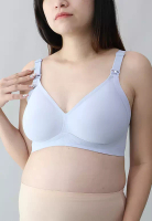 9months Maternity Light Blue 3D Water Drop Cup Antibacterial Seamless Nursing Bra