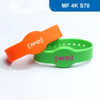 WB04 Silicone RFID Wristband RFID Bracelet Protocol: ISO 14443A Frequency 13.56MHz with MF 4K S70 Chip Free Shipping