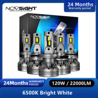 Novsight N37 H7 LED Headlight For Car H4 LED H1 H11 H3 H13 9005 HB3 9006 HB4 6500K 22000LM 120W Auto Headlamp Fog Light Bulbs