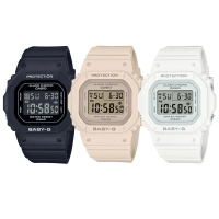 預購 CASIO 卡西歐 BABY-G 簡約纖薄方形電子腕錶 母親節 禮物(BGD-565-1/BGD-565-4/BGD-565-7)