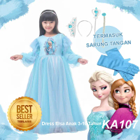 Dress Elsa Frozen Anak 4 5 Tahun Import GRATIS PITA Dress Anak Import Anna Elsa Terbaru Mewah Baju C
