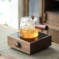 全自動煮茶器煮茶爐電陶爐套裝小型胡桃木日式家用玻璃燒水蒸茶壺