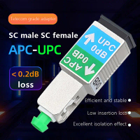 1Pc SC/APC Male To SC/UPC Female Optical Fiber Adapter 0dB Attenuator 1200NM 1600NM Mutual Conversio