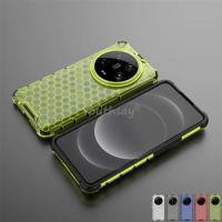Honeycomb Shockproof For Xiaomi 14 Ultra Case Armor Capa Xiaomi 14 Ultra Cover Translucent Protector Cover Xiaomi 14 Ultra Case