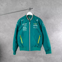 F1 Jaket F1 FORMULA ONE ARAMCO ASTON MARTIN X HUGO BOSS GREEN ZIP JACKET 100% ORIGINAL