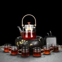 玻璃蒸汽煮茶器煮茶壺黑茶蒸茶器電熱電陶爐煮茶爐普洱燒茶壺套裝