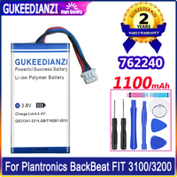GUKEEDIANZI Battery 762240 1100mAh For Plantronics BackBeat FIT 3100 3200 Charging Case Batteries