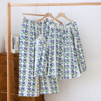 3 Pieces Spring Summer New Floral Print Sleepwear Cotton Women Pajama Home Suit Pijamas For Women’s Underwear Set Pyjamas