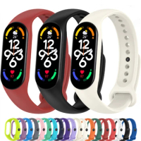 Silicone Strap For Xiaomi Mi Band 7 6 Sports Bracelet Watch Wristband Miband band 5 band 4 wriststrap For Xiaomi mi band 7 6 5 4