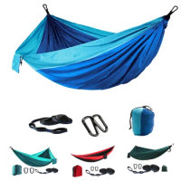 Portable Outdoor Garden Camping Hammocks For Tourist Parachute Fabric Travel Sleeping Hanging Hammock Swing Nature Hike