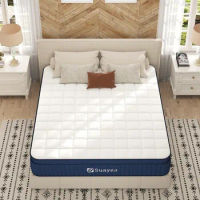 Queen Mattress,Queen Size Mattress in a Box, 10 Inch Hybrid Mattres,Ultimate Motion Isolation Gel Memory Foam and Pocket Spring