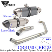 For CBR150 CBR125 CBR125R CB125R CBR 150 Slip On Full Systems Motorcycle Exhaust Muffler DB Killer Escape Front Middle Link Pipe