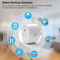 Homekit WIFI Smart Socket 10/16A Smart US Plug With Power Monitoring Timing Outlet Work With Cozylife Alexa Home