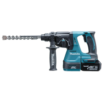 【MAKITA】18V 24mm充電式無刷鎚鑽  含集塵器  6.0Ah雙電套裝組 DHR242RGEW(DHR242RGEW)
