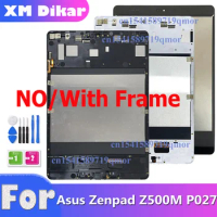 NO or With Frame For ASUS ZenPad 3S 10 Z500M P027 Z500 LCD Display Touch Screen Digitizer Sensor Tablet PC Assembly Replacement