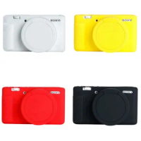 Soft Silicone Case for Sony ZV1 Z-V1 Anti-fall Protective Camera Skin Cover with Lens Cap for ZV1 Tempered Screen Film Accessory
