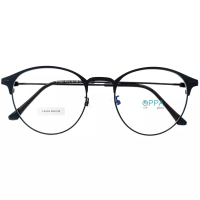 Oppaglasses Frame Kacamata Korea Pria Wanita OPPA OP12 FBL Hitam Bulat - Lensa Normal