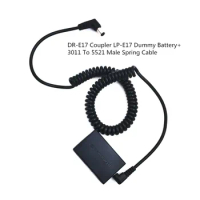 3011 To 5521 Male Spring Cable+DR-E17 DRE17 DC Coupler LP-E17 LP E17 Dumm Battery for Canon EOS M3 M5 M6 EOS-M3 EOS-M5 EOS-M6