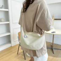 Korean Casual Art Tas Messenger Bag Solid Color Dumpling Bag 1122-107