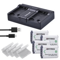 4Pcs NP-BX1 np bx1 Battery + USB Dual Charger for Sony DSC-RX100 DSC-WX500 IV HX300 WX300 HDR-AS15 X3000R MV1 AS30V HDR-AS300