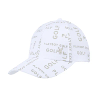 【PLAYBOY GOLF】女款滿版LOGO高爾夫球帽-白(高爾夫/配件/KQ24101-87)