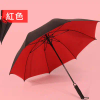 【魔小物】超級大自動開防風曬雨傘-紅色
