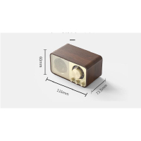 外貿新款JY66復古音箱 FM收音機低音炮便攜木質音響