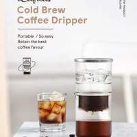 icafilas Cold Brew Coffee Pot Set Iced Drip Filter Eco coffee Tools Barista Hand-made Glass Coffee Maker Reusable Filter Dripper