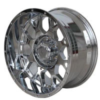 2024Y.Deep Dish Chrome Silver Off-Road 4X4 Alloy Wheel Rims for 17 18 20 Inch 22Inch *12J 5*114.3~150 6*114.3~150 8*165~180
