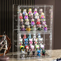 4PC Display Case for Collectibles Assemble Clear Acrylic Box Protection Showcase for Display Action Figures Organizing Toys