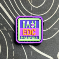 EDC Malaysia Logo Ranger Eye PVC Patch RE 1\x1\" Velcro Hook & Loop"