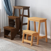 梯凳 多功能實木梯凳家用室內二三步登高梯子可折疊樓梯椅兩用換鞋凳子